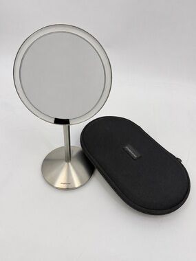 Simplehuman 5" Round Mini Travel Sensor Makeup Mirror, 10x Magnification